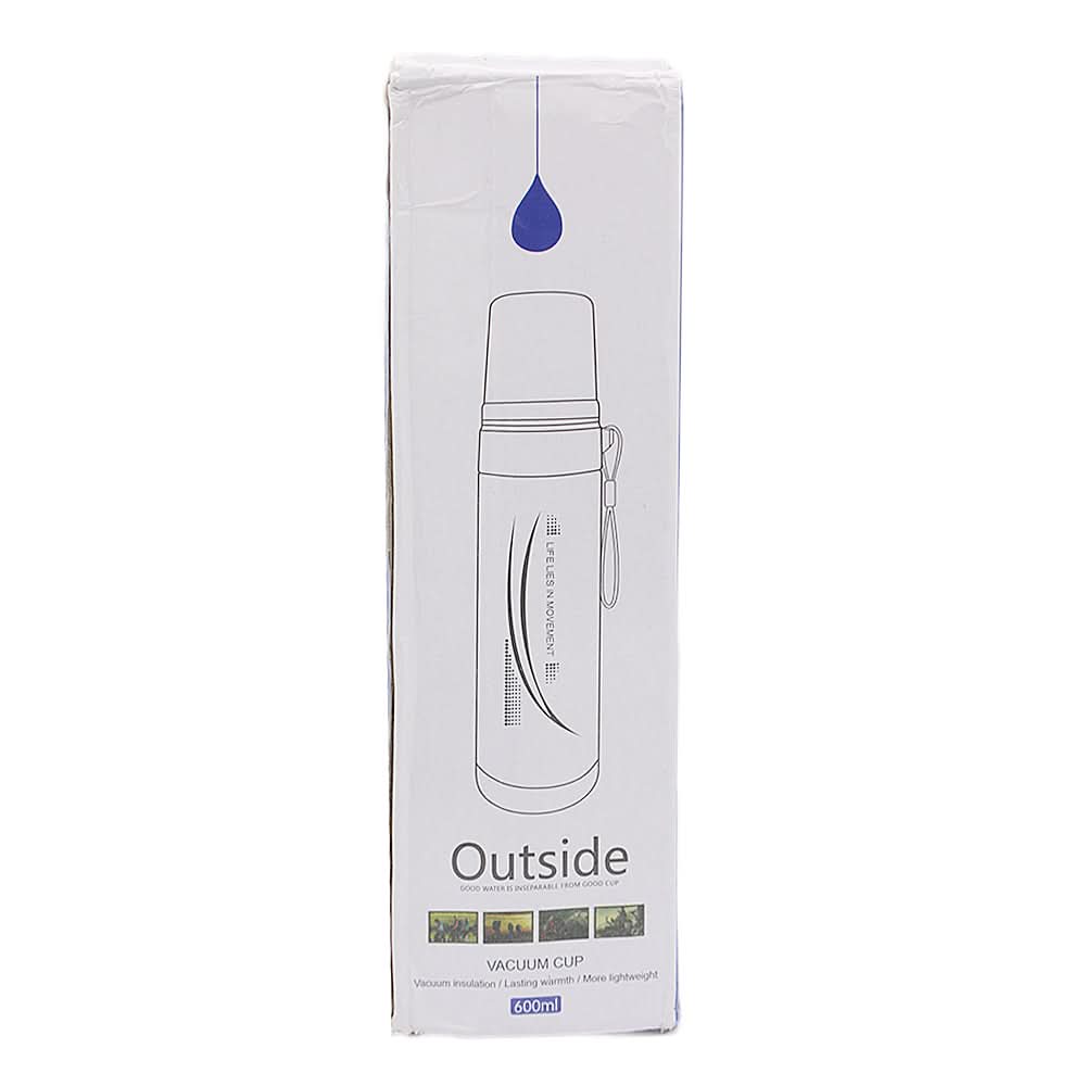 Steel Bottle Metalic Color 600ml 321-20 - Silver, Kids, Tiffin Boxes And Bottles, Chase Value, Chase Value