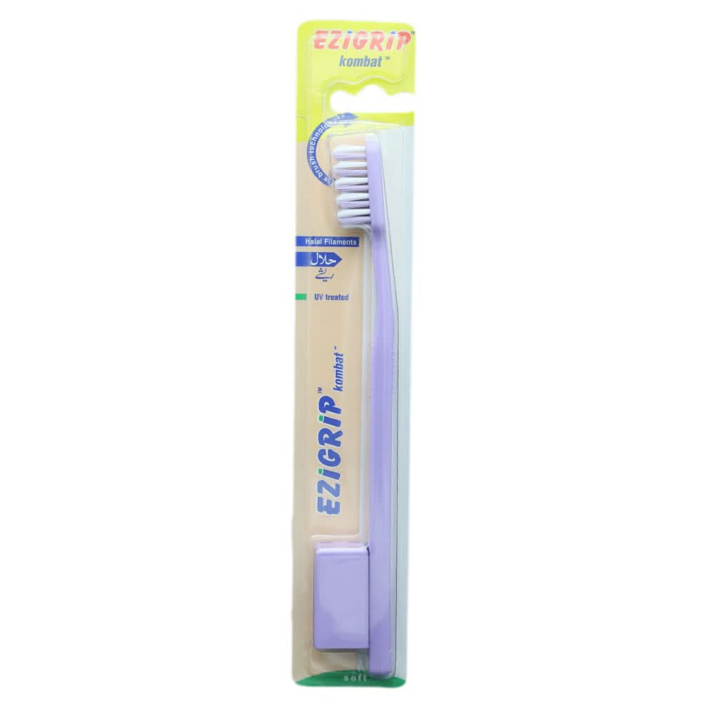 Ezigrip Kombat Tooth Brush - Purple, Beauty & Personal Care, Oral Care, Chase Value, Chase Value