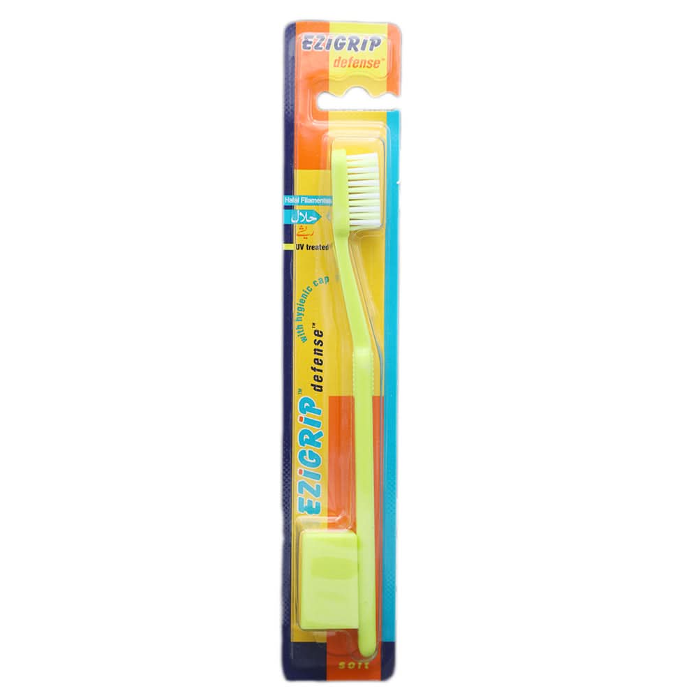 Ezigrip Defence Tooth Brush - Yellow, Beauty & Personal Care, Oral Care, Chase Value, Chase Value