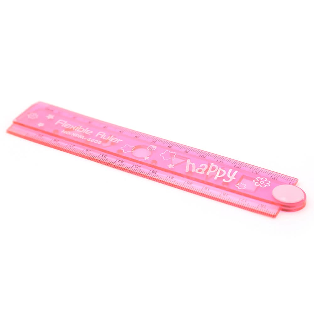 Flexible Ruler 15CM+15CM=30CM 6608 - Pink, Kids, Pencil Boxes And Stationery Sets, Chase Value, Chase Value