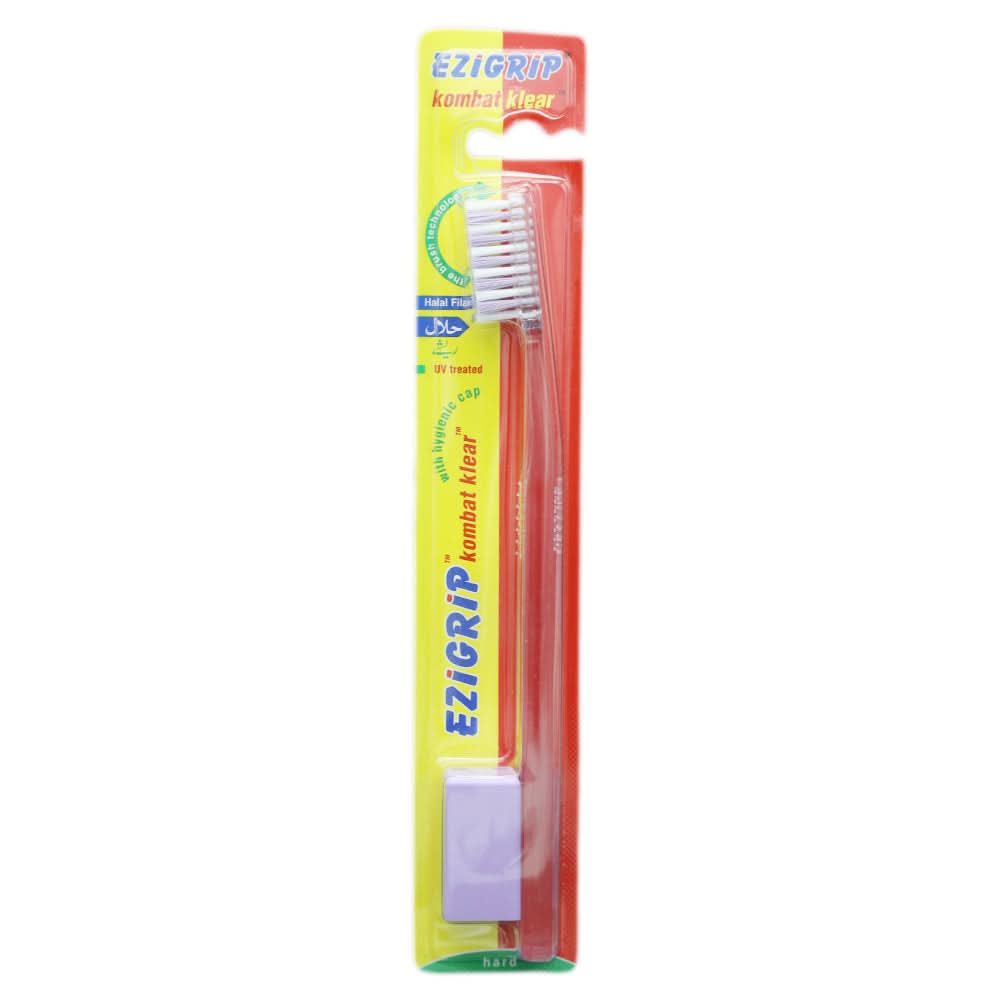 Ezigrip Kombat Klear Tooth Brush - Purple, Beauty & Personal Care, Oral Care, Chase Value, Chase Value
