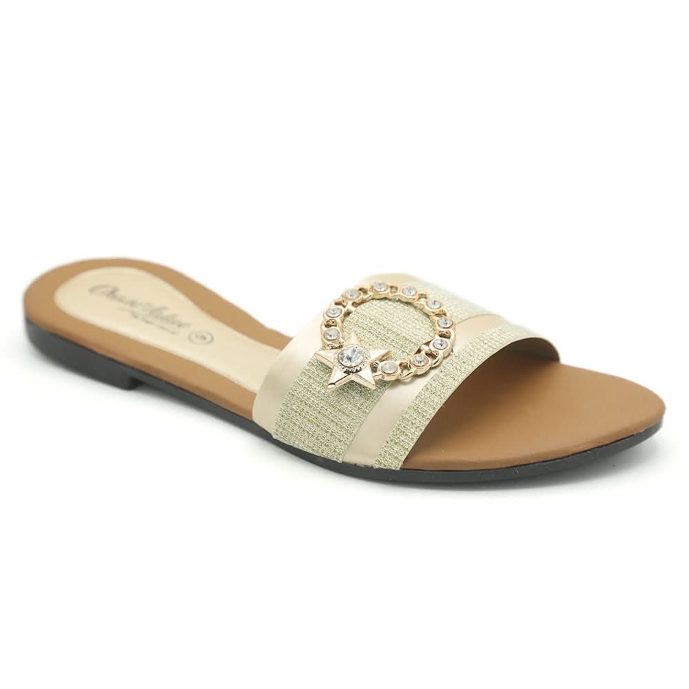 Women's Fancy Slippers I-011 - Golden, Women, Slippers, Chase Value, Chase Value