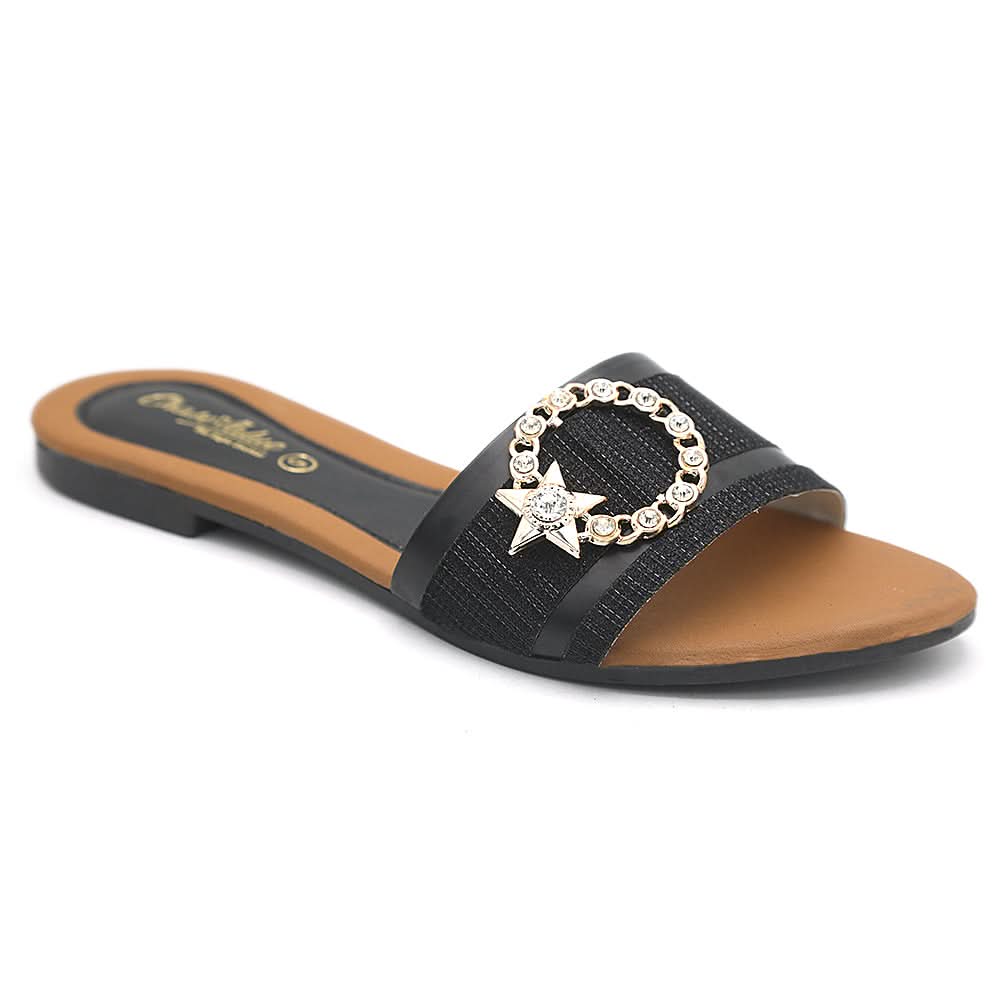 Women's Fancy Slippers I-011 - Black, Women, Slippers, Chase Value, Chase Value