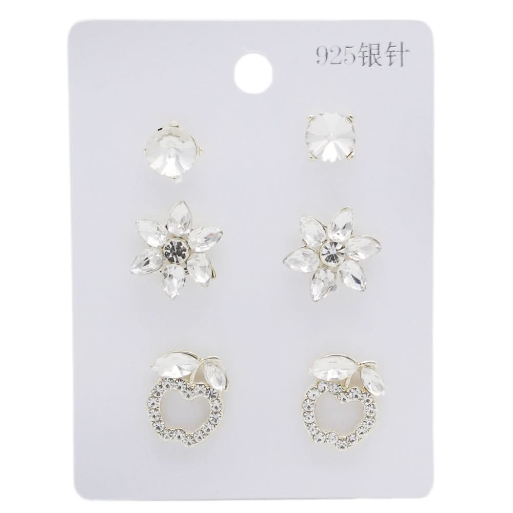 Women Fancy 3Pcs Tops Card - Silver - B, Women, Earrings & Tops, Chase Value, Chase Value