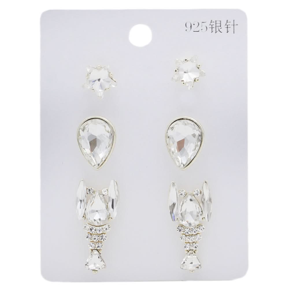 Women Fancy 3Pcs Tops Card - Silver - A, Women, Earrings & Tops, Chase Value, Chase Value