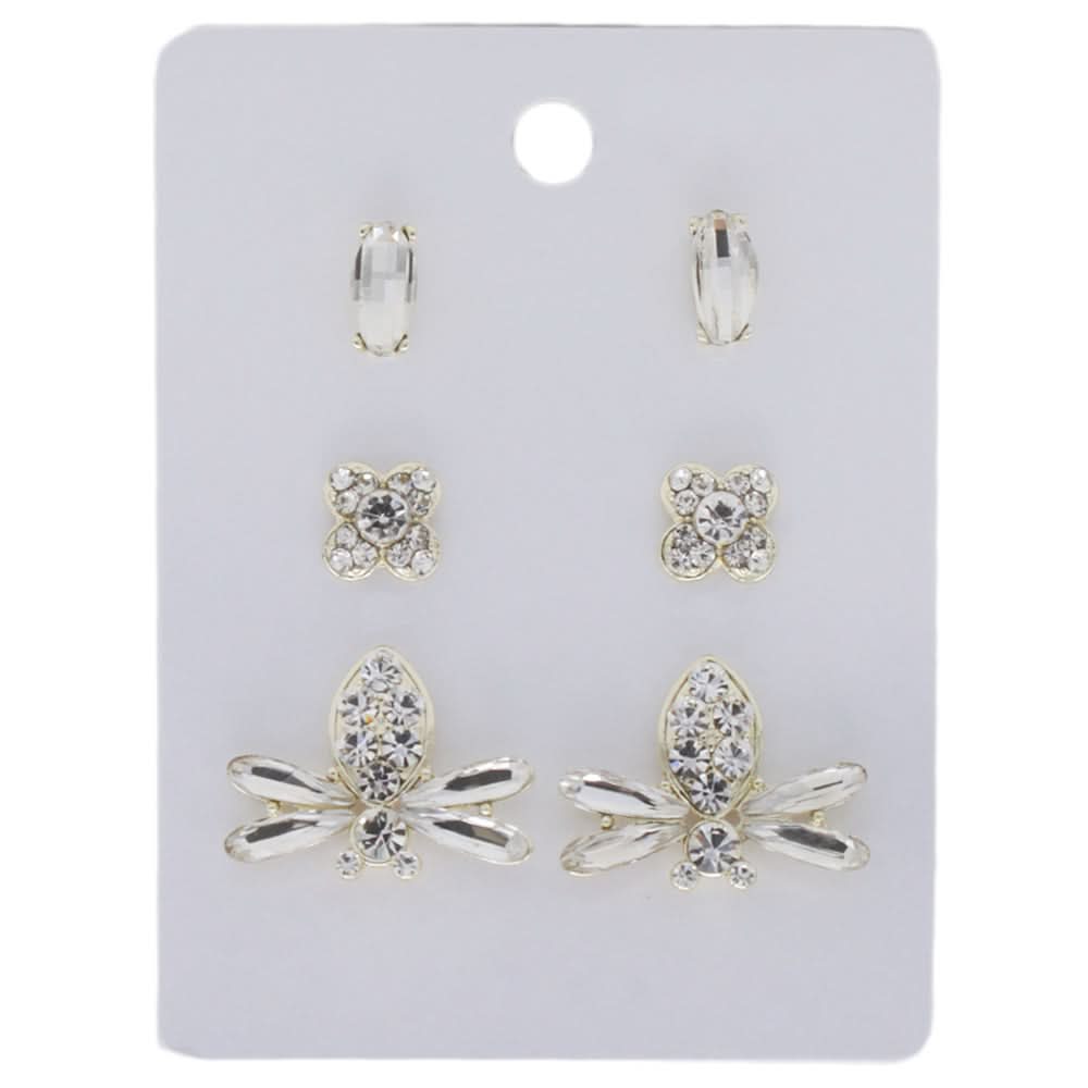 Women Fancy 3Pcs Tops Card - Silver - C, Women, Earrings & Tops, Chase Value, Chase Value