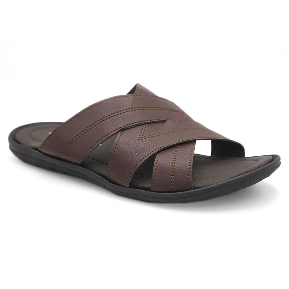 Men's Slippers R-18- Brown, Men, Slippers, Chase Value, Chase Value