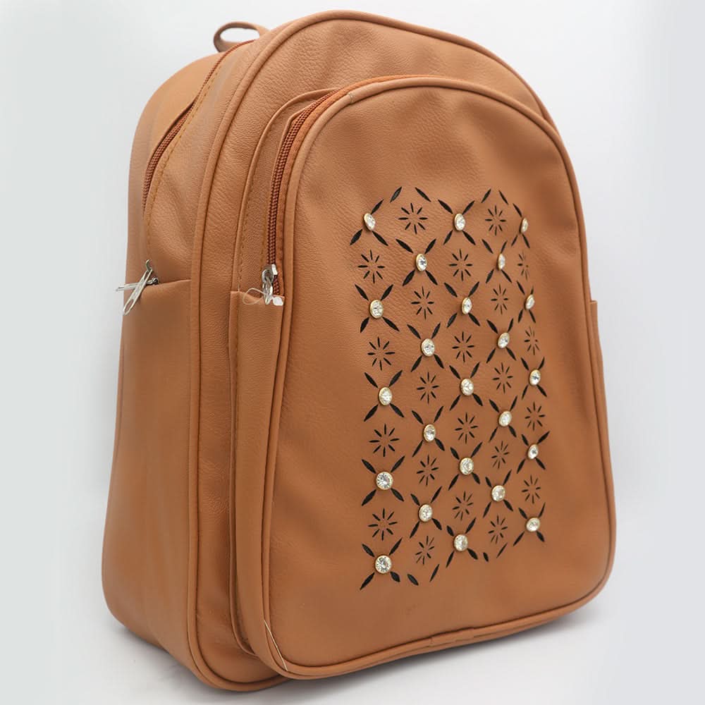 Girls Backpack ZH-234 - Brown, Kids, School And Laptop Bags, Chase Value, Chase Value