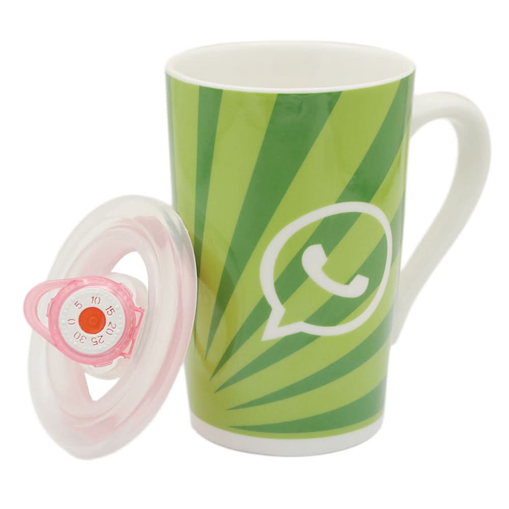 Ceramic Mug With Plastic Cap 1Pc  - 3 Designs, Home & Lifestyle, Thermos & Mug, Chase Value, Chase Value