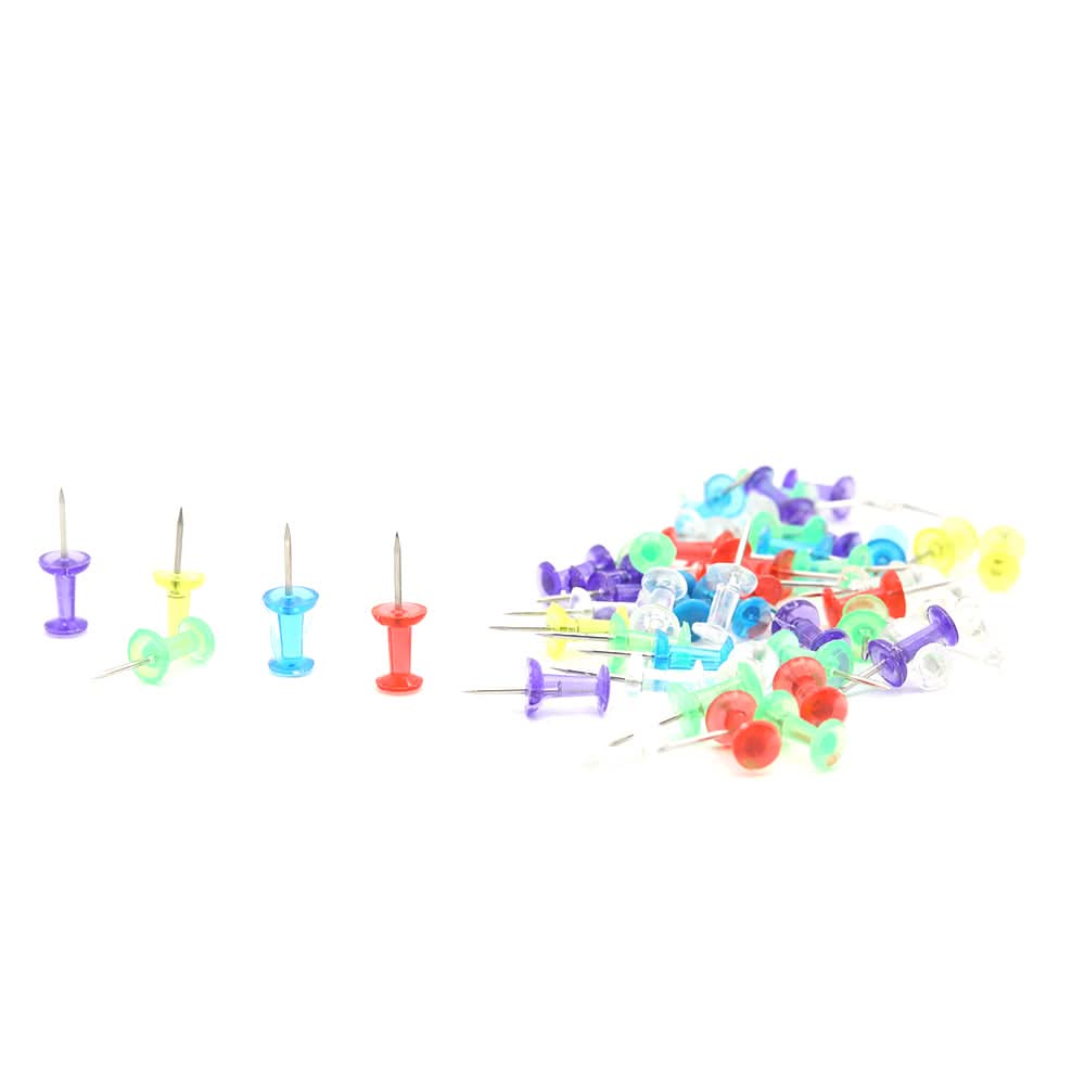 Push Pin (50 Pcs) Hpp-0047 - Multi, Kids, Pencil Boxes And Stationery Sets, Chase Value, Chase Value