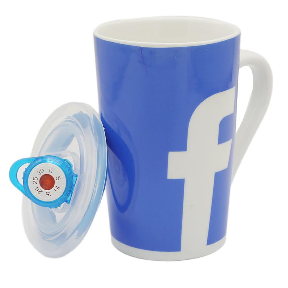 Ceramic Mug With Plastic Cap 1Pc  - 3 Designs, Home & Lifestyle, Thermos & Mug, Chase Value, Chase Value