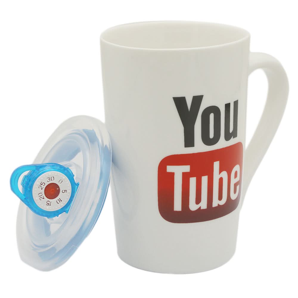 Ceramic Mug With Plastic Cap 1Pc  - 3 Designs, Home & Lifestyle, Thermos & Mug, Chase Value, Chase Value