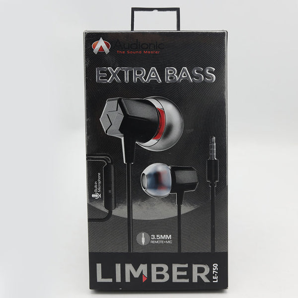 Audionic Limber LE-750 hand free universal Earphones - Black, Home & Lifestyle, Hand Free / Head Phones, Audionic, Chase Value