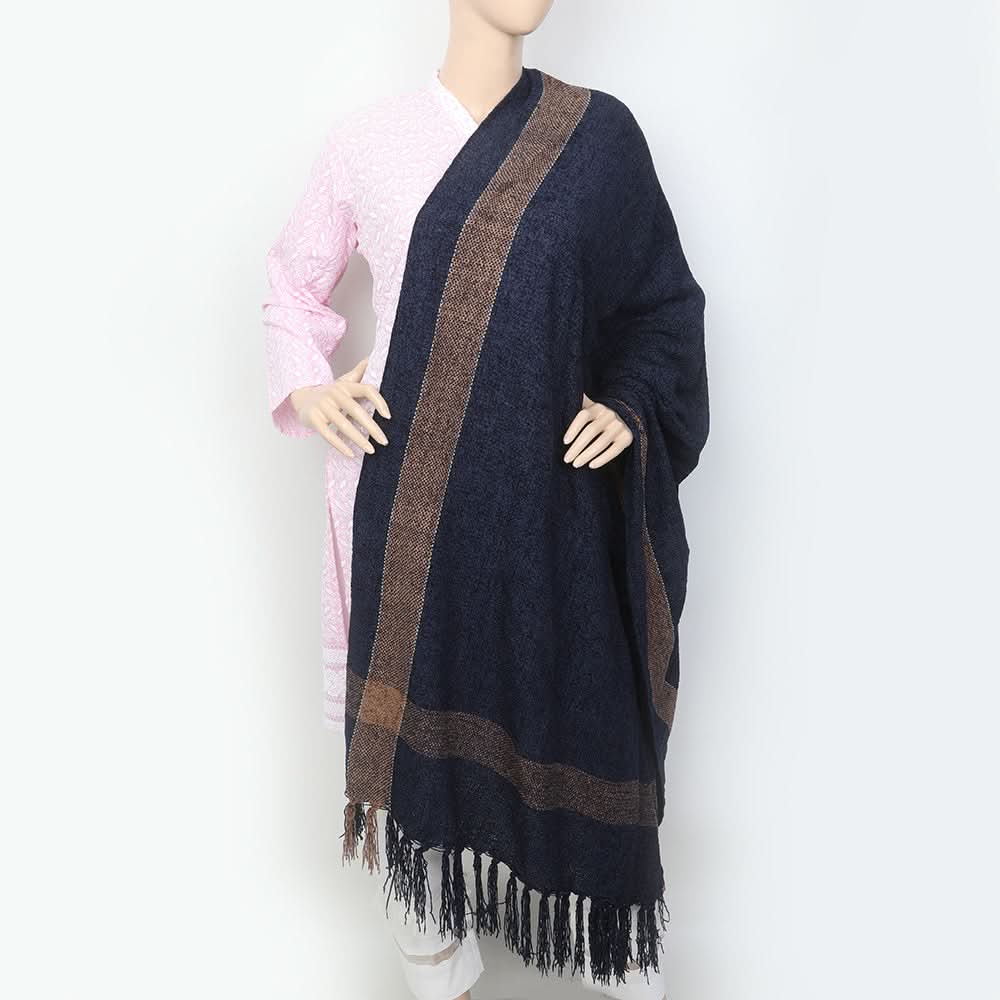Women's Velvet Shawl - Navy Blue, Women, Shawls And Scarves, Chase Value, Chase Value