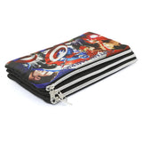 Pencil Pouch Three Zipper - Black, Kids, Pencil Boxes And Stationery Sets, Chase Value, Chase Value