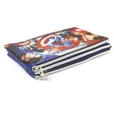 Pencil Pouch Three Zipper - Blue, Kids, Pencil Boxes And Stationery Sets, Chase Value, Chase Value