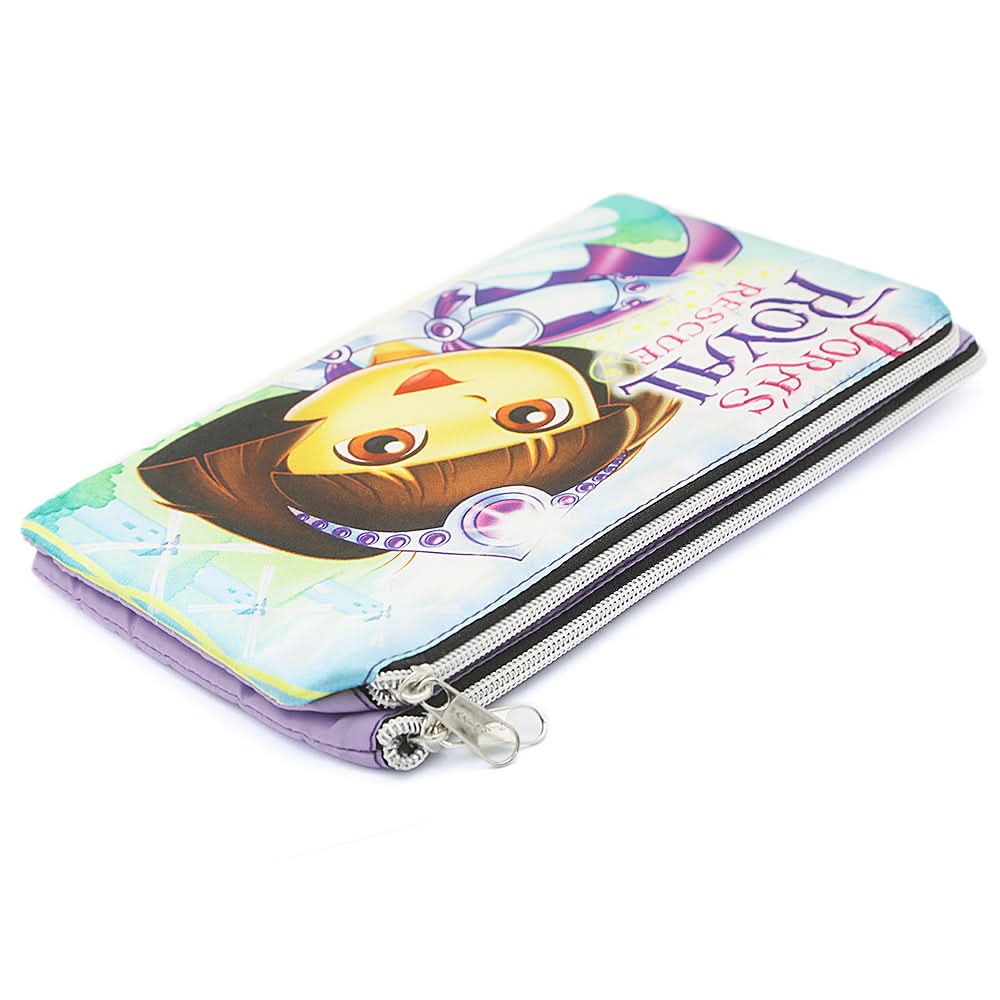 Pencil Pouch Two Zipper - Purple, Kids, Pencil Boxes And Stationery Sets, Chase Value, Chase Value