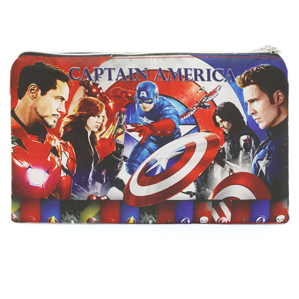 Pencil Pouch Two Zipper - Red, Kids, Pencil Boxes And Stationery Sets, Chase Value, Chase Value