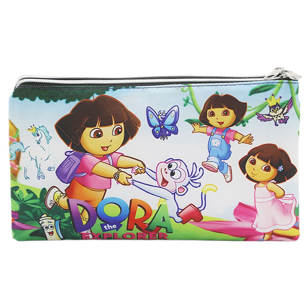 Pencil Pouch Two Zipper - Dark Purple, Kids, Pencil Boxes And Stationery Sets, Chase Value, Chase Value
