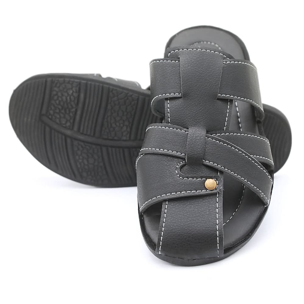 Men's Slipper - Black, Men, Slippers, Chase Value, Chase Value