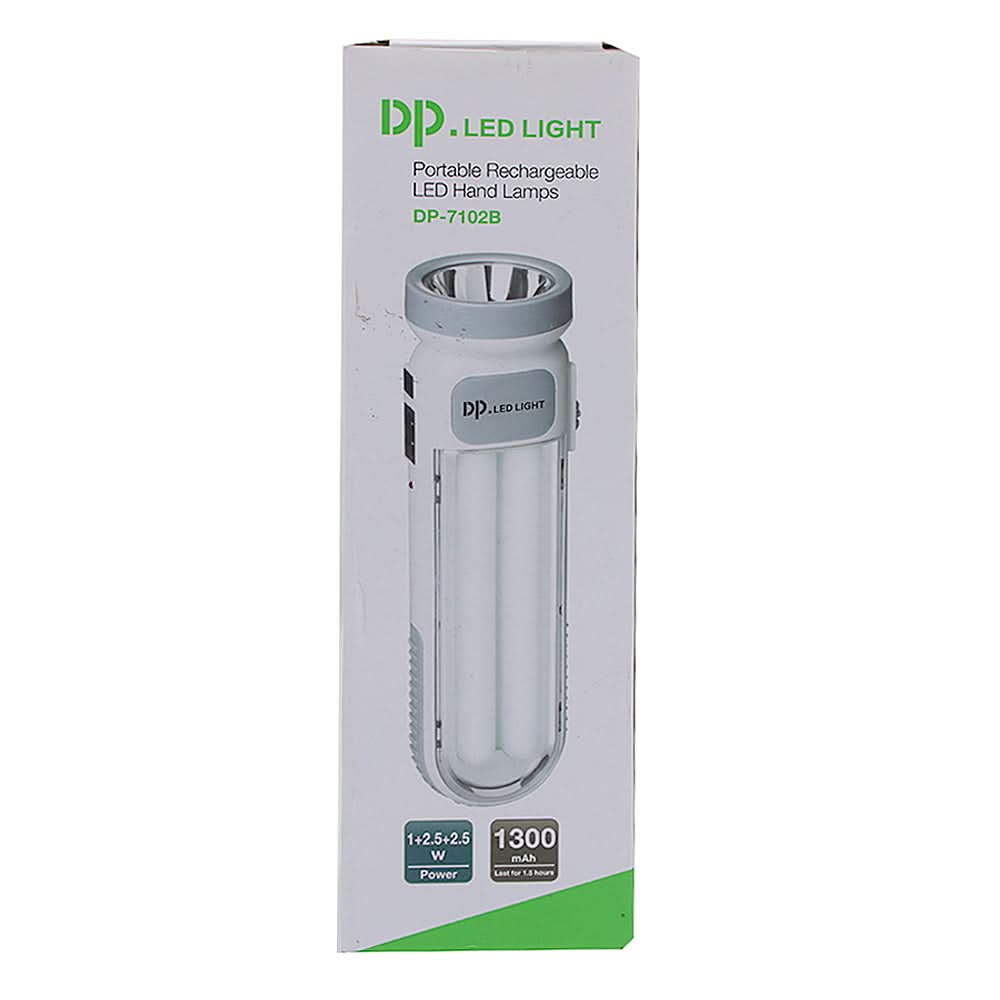 DP LED Portable Rechargeable DP-7102B 1300mah, Home & Lifestyle, Emergency Lights & Torch, Chase Value, Chase Value
