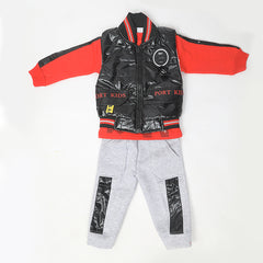 Boys 3 Piece Full Sleeves Suit - Orange, Kids, Boys Sets And Suits, Chase Value, Chase Value