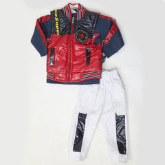 Boys 3 Piece Full Sleeves Suit - Navy Blue, Kids, Boys Sets And Suits, Chase Value, Chase Value