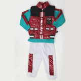Boys 3 Piece Full Sleeves Suit - Maroon, Kids, Boys Sets And Suits, Chase Value, Chase Value
