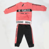 Boys Fleece Full Sleeves Suit - Peach, Kids, Boys Sets And Suits, Chase Value, Chase Value