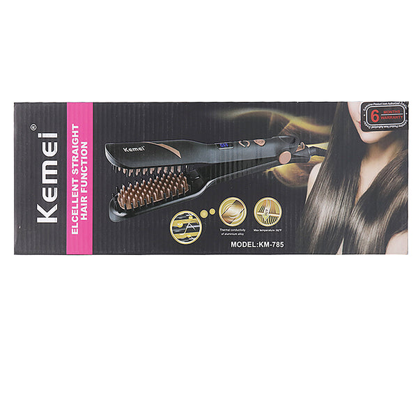 Kemei Straightener Brush KM - 785, Home & Lifestyle, Straightener And Curler, Beauty & Personal Care, Hair Styling, Kemei, Chase Value