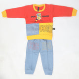 Boys Fleece Full Sleeves Suit - Rust, Kids, Boys Sets And Suits, Chase Value, Chase Value