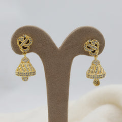 Women's American Diamond Ear Jhumki - Golden, Women, Earrings & Tops, Chase Value, Chase Value