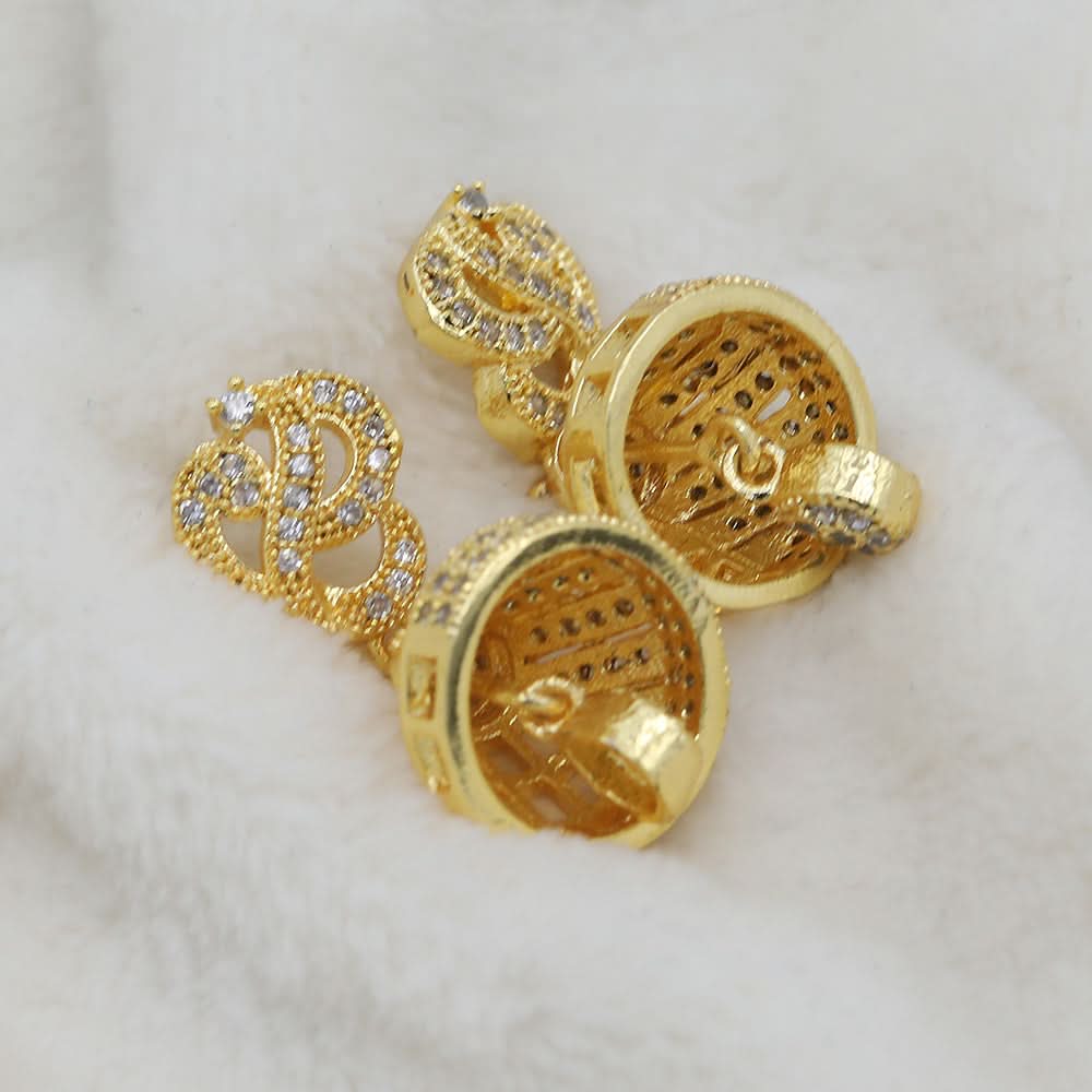 Women's American Diamond Ear Jhumki - Golden, Women, Earrings & Tops, Chase Value, Chase Value