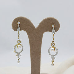 Women's American Diamond Ear Jhumki - Golden, Women, Earrings & Tops, Chase Value, Chase Value
