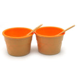 Ice Cream Set 2 Pcs KR019 - Orange, Home & Lifestyle, Serving And Dining, Chase Value, Chase Value