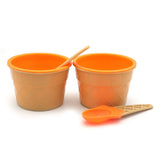 Ice Cream Set 2 Pcs KR019 - Orange, Home & Lifestyle, Serving And Dining, Chase Value, Chase Value