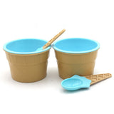 Ice Cream Set 2 Pcs KR019 - Blue, Home & Lifestyle, Serving And Dining, Chase Value, Chase Value