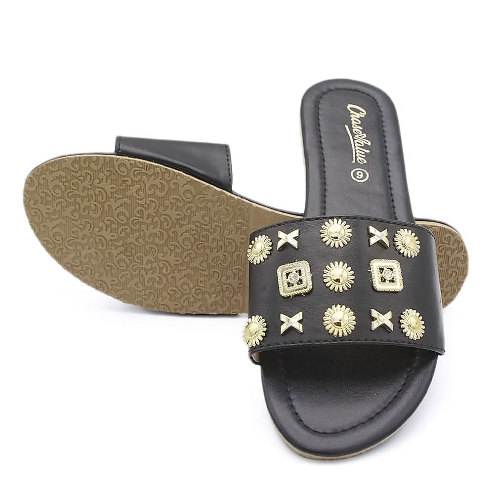Women's Slippers S-07 - Black, Women, Slippers, Chase Value, Chase Value