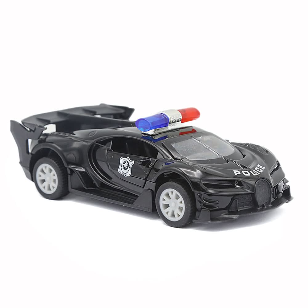 Pull back Metal Car With Open Door - Black, Kids, Non-Remote Control, Chase Value, Chase Value
