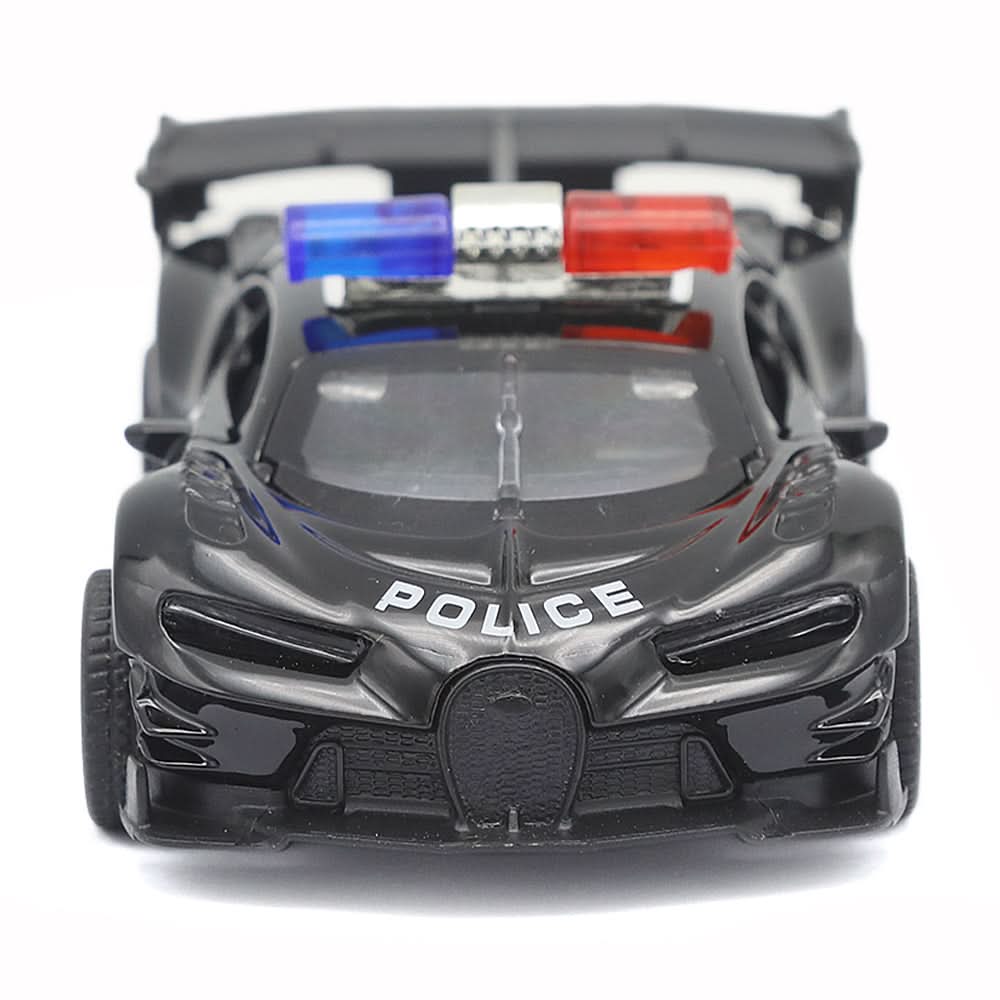 Pull back Metal Car With Open Door - Black, Kids, Non-Remote Control, Chase Value, Chase Value