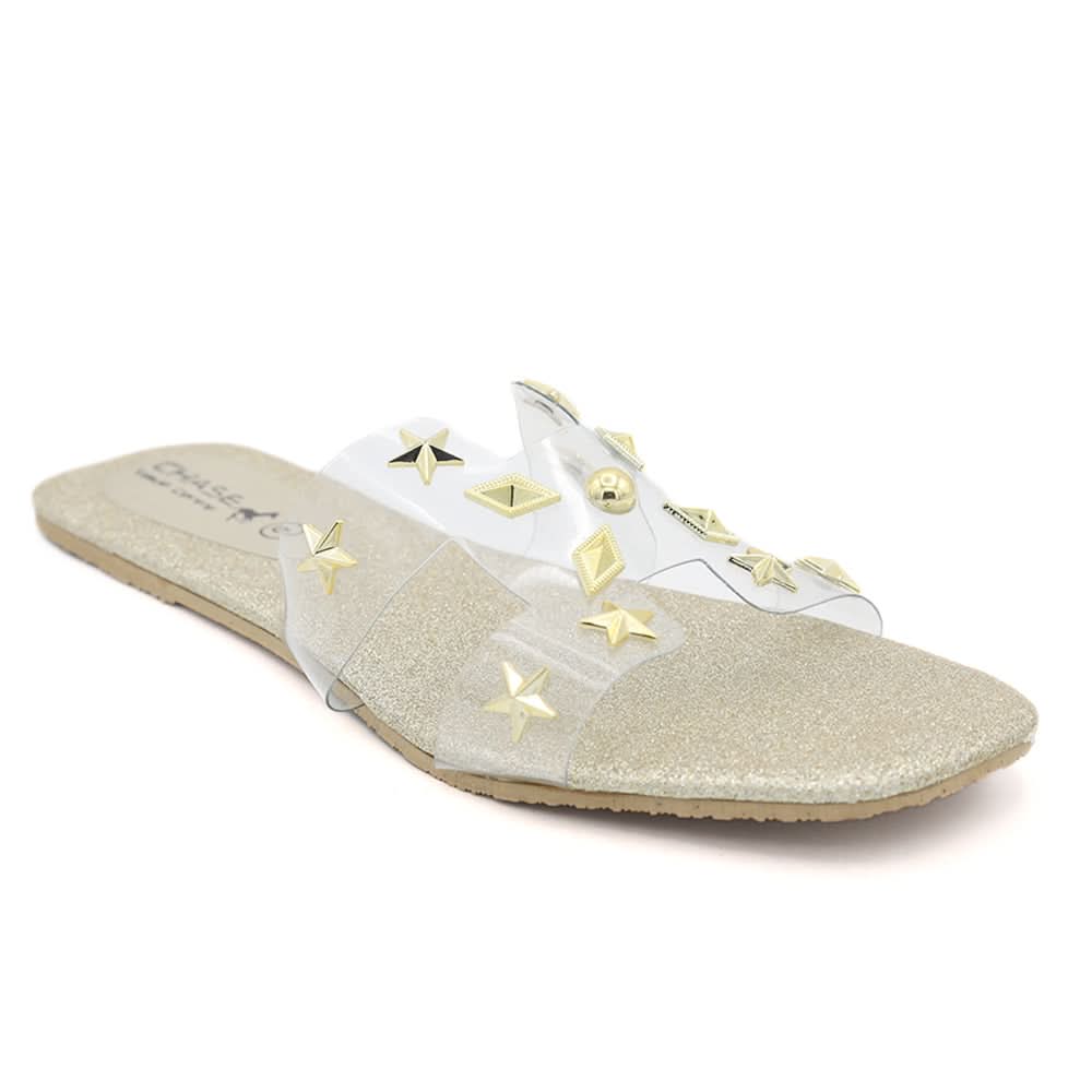 Women's Fancy Slipper - Golden, Women, Slippers, Chase Value, Chase Value