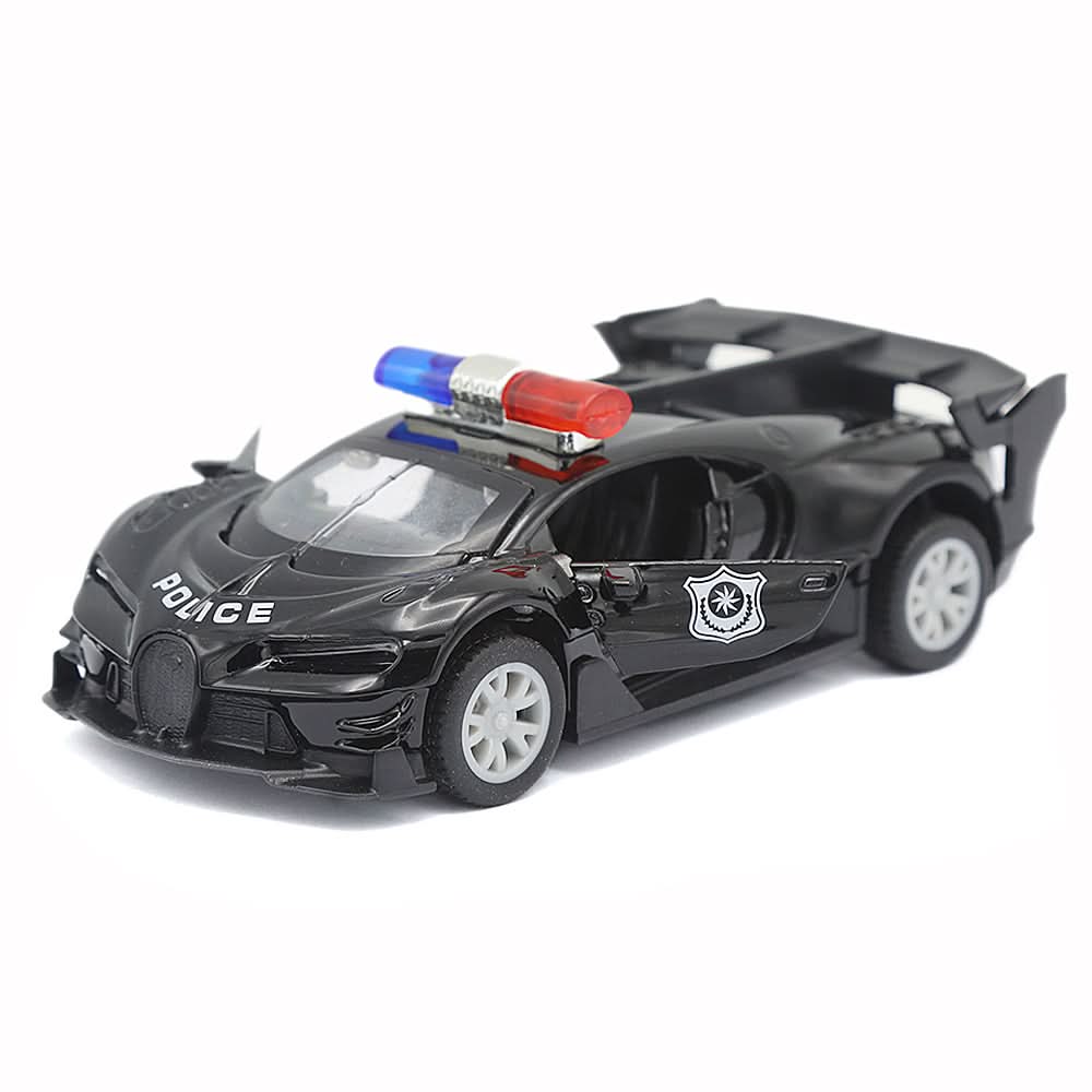 Pull back Metal Car With Open Door - Black, Kids, Non-Remote Control, Chase Value, Chase Value