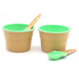 Ice Cream Set 2 Pcs KR019 - Green, Home & Lifestyle, Serving And Dining, Chase Value, Chase Value