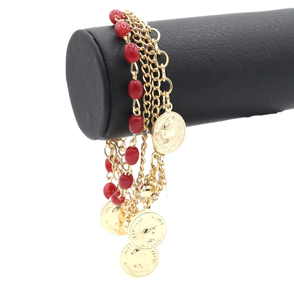 Women's Chain Bracelet - Red, Women, Bangles & Bracelets, Chase Value, Chase Value
