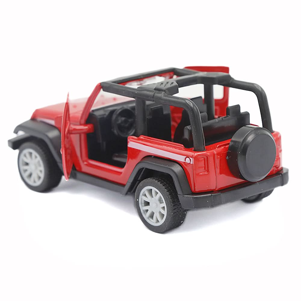 Pull Back Metal Car Police Jeep With Open Door - Red, Kids, Non-Remote Control, Chase Value, Chase Value