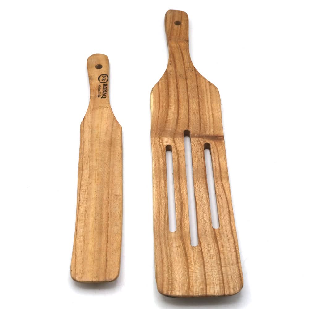Spatula Wood - 2Pcs - Brown, Home & Lifestyle, Kitchen Tools And Accessories, Chase Value, Chase Value