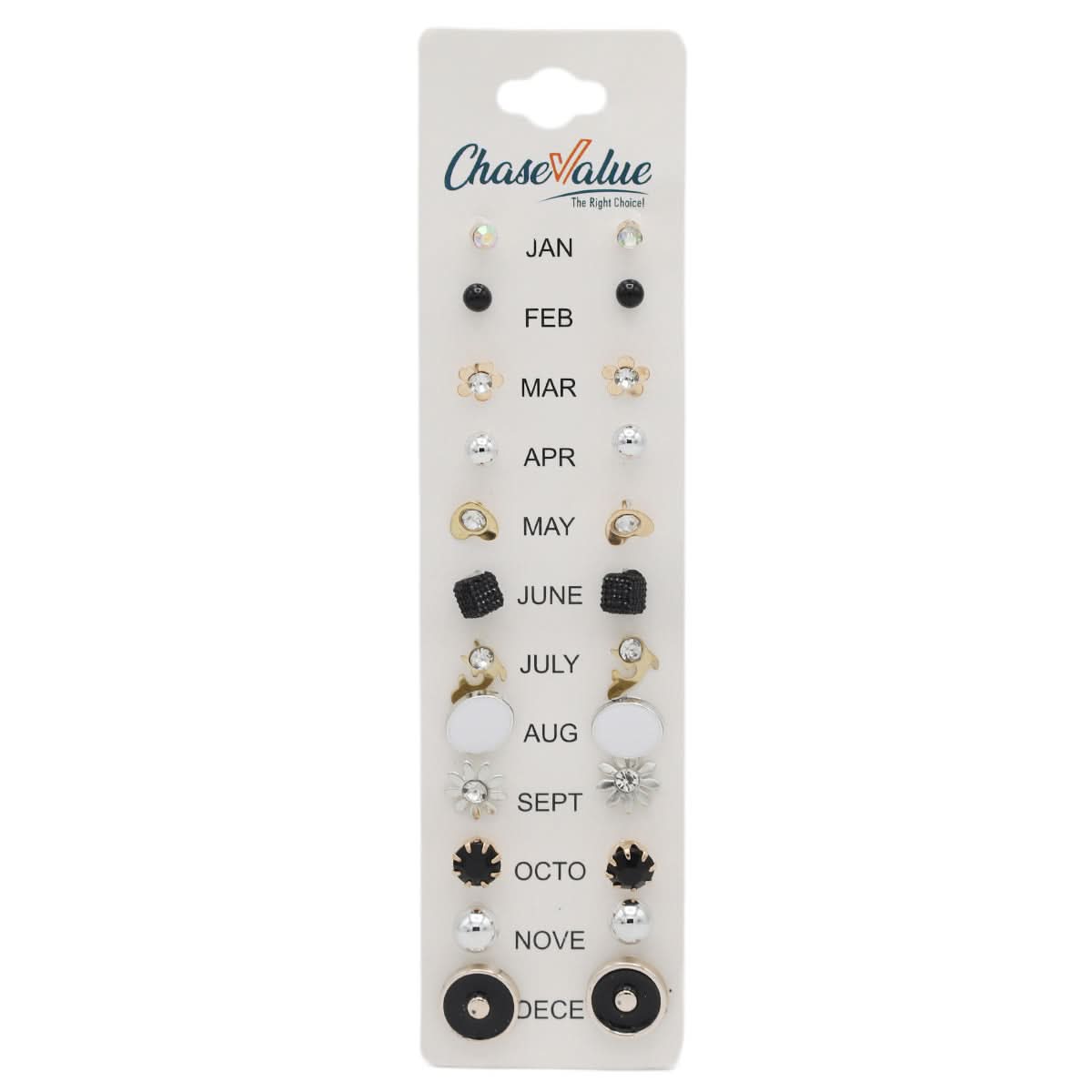 Tops Card New Logo (AY117) - Multi, Women, Earrings & Tops, Chase Value, Chase Value