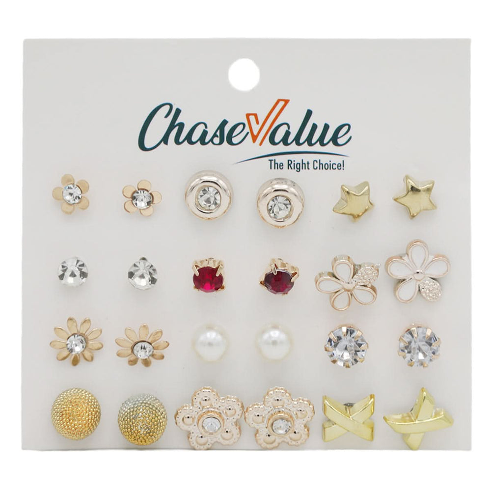 Tops Card New Logo (AY117) - Golden, Women, Earrings & Tops, Chase Value, Chase Value
