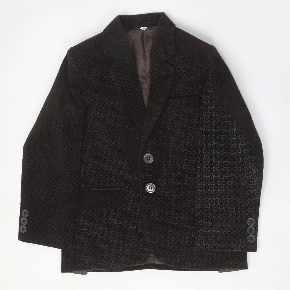Boys Blazer Coat - Coffee, , Chase Value, Chase Value