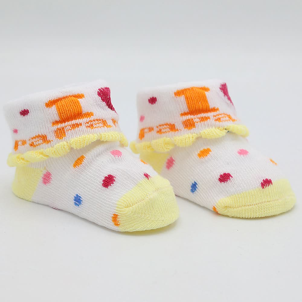 Newborn Booties (RA601) - Yellow, Kids, NB Shoes And Socks, Chase Value, Chase Value